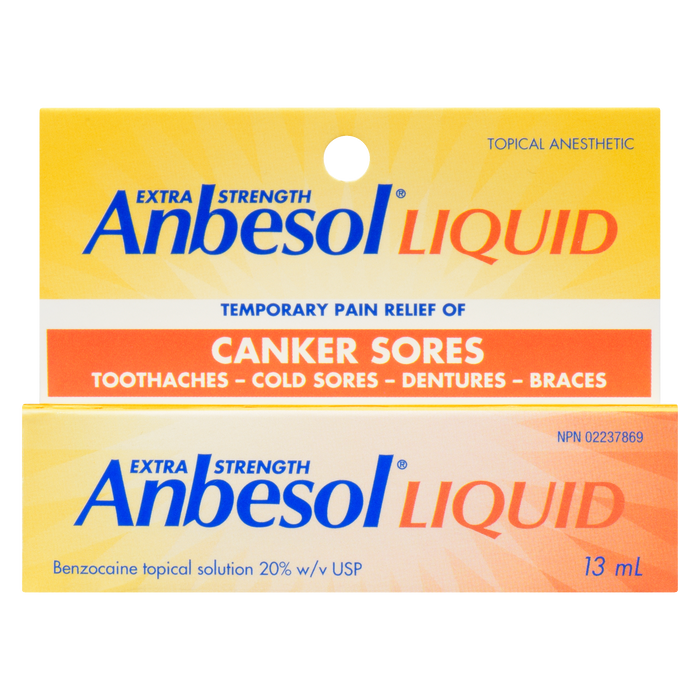 Anesthésique topique liquide extra fort Anbesol 13 ml