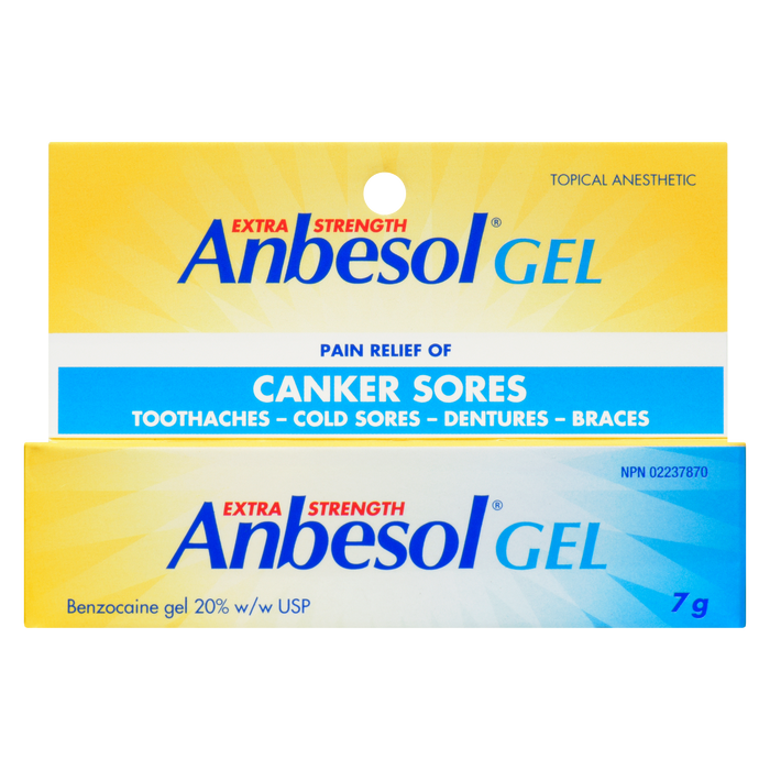 Gel anesthésique topique Anbesol Extra Fort 7 g