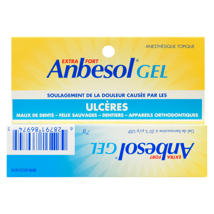 Gel anesthésique topique Anbesol Extra Fort 7 g