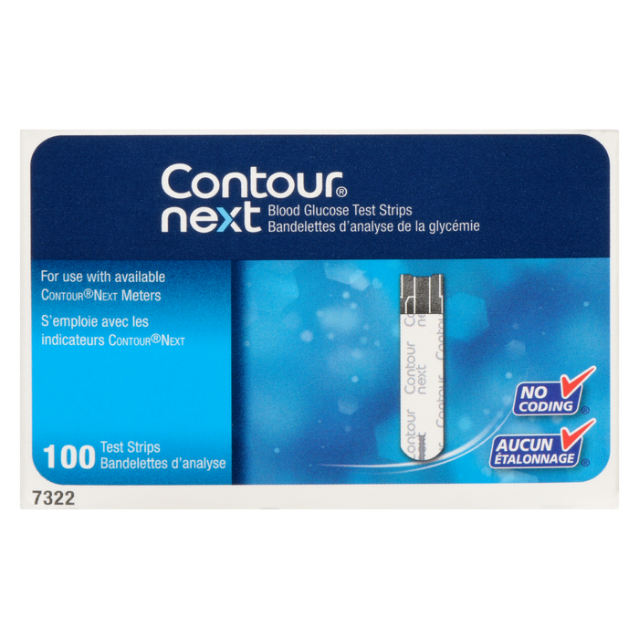 Contour Next Blood Glucose Test Strips 100 Test Strips