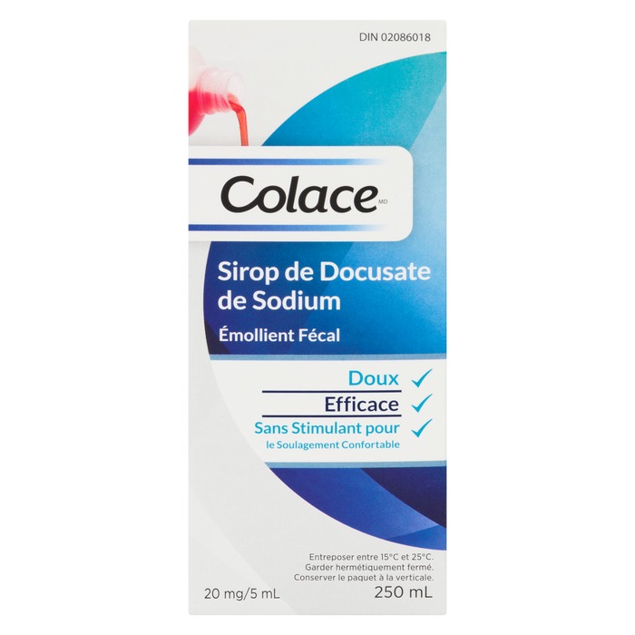 Colace Syrup Docusate Sodium Stool Softener 250 ml