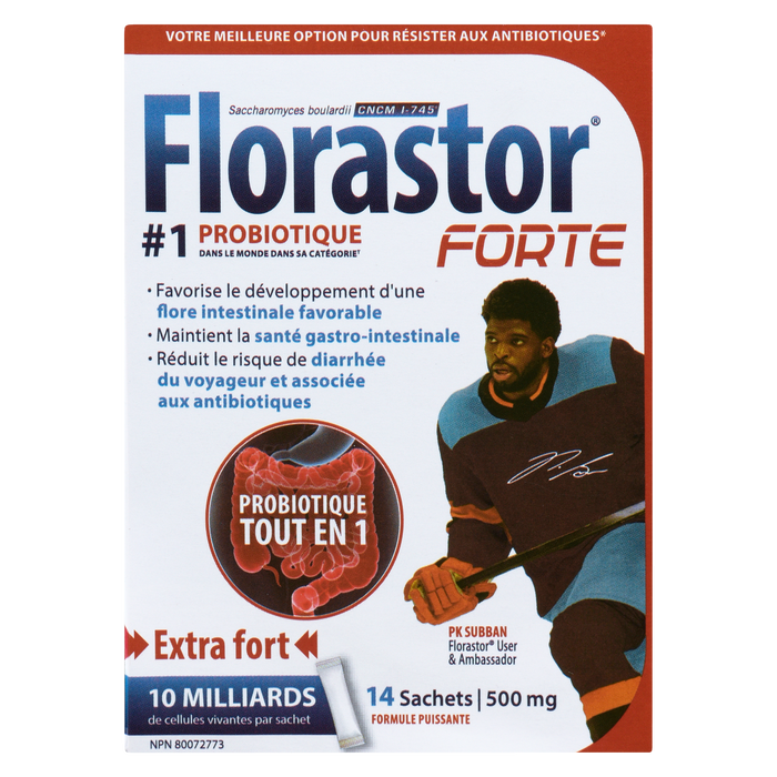 Florastor Forte Probiotique tout en 1 Extra Fort 500 mg 14 Bâtonnets