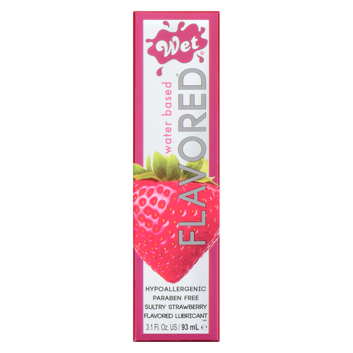 Wet Flavored Lubricant Water Based Sultry Strawberry 93 ml