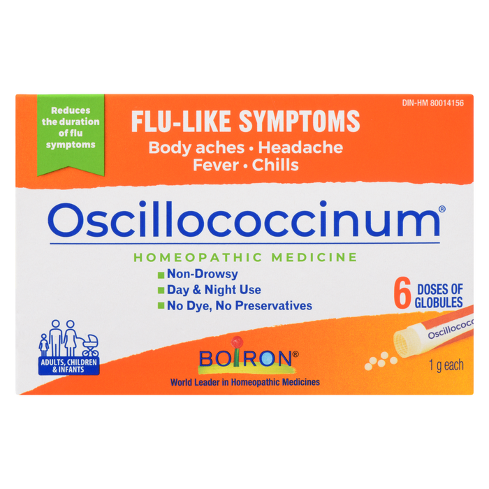 Boiron Oscillococcinum Médicament Homéopathique Adultes, Enfants &amp; Nourrissons 6 Doses de Globules x 1 g