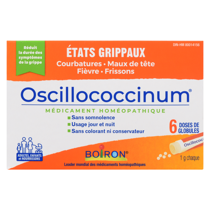 Boiron Oscillococcinum Médicament Homéopathique Adultes, Enfants &amp; Nourrissons 6 Doses de Globules x 1 g