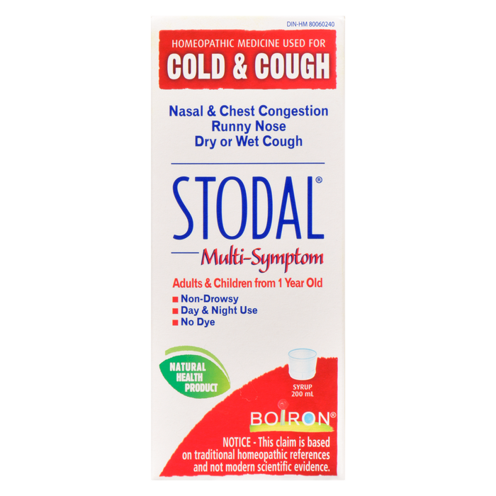 Sirop Boiron Stodal Multi-Symptômes Adultes &amp; Enfants dès 1 an 200 ml