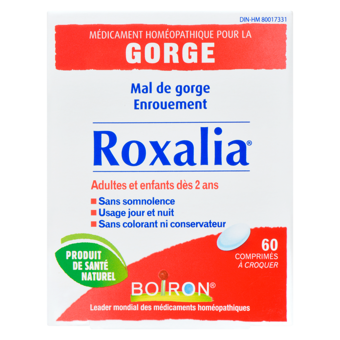 Boiron Roxalia Gorge Adultes &amp; Enfants dès 2 ans 60 Comprimés à Croquer