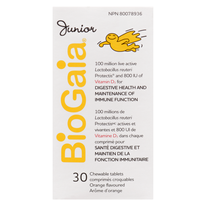 BioGaia Junior Probiotic Chewable Tablets Orange Flavoured 30 Chewable Tablets