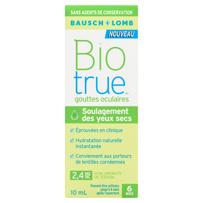 Gouttes pour les yeux Bausch + Lomb Bio True 10 ml