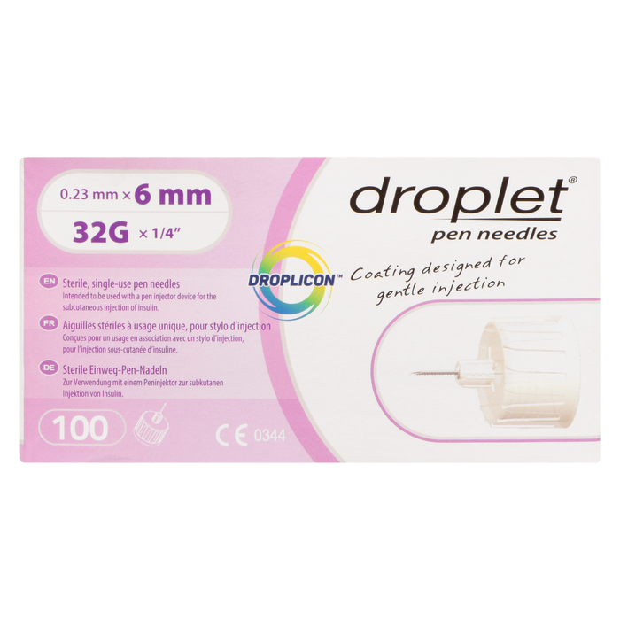 Droplet Droplicon Pen Needles 0.23 mm x 6 mm