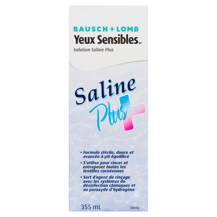 Bausch + Lomb Sensitive Eyes Solution saline Plus stérile 355 ml