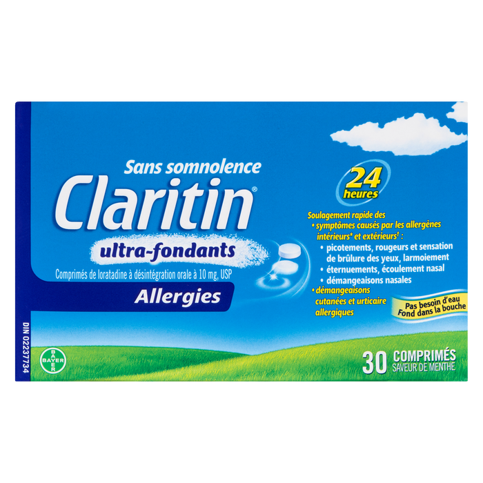 Claritin Allergy Rapid Dissolve Mint Flavour 24 Hour 30 Tablets