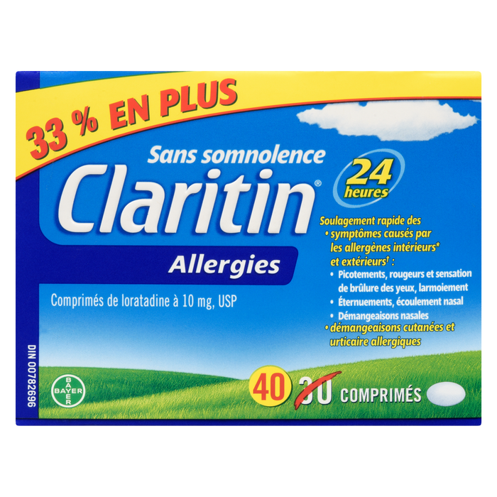 Claritin Allergie 24 heures 40 comprimés