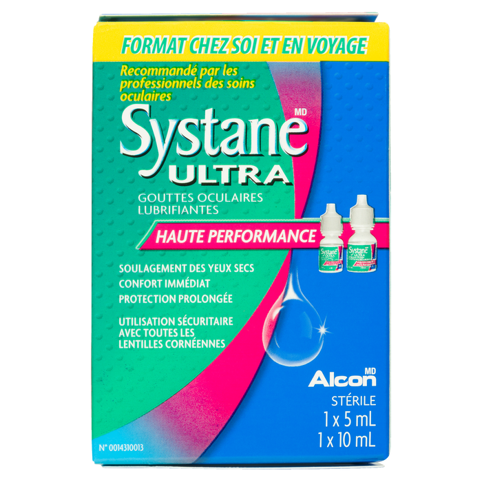 Systane Ultra Lubricant Eye Drops Sterile Home & Away Pack