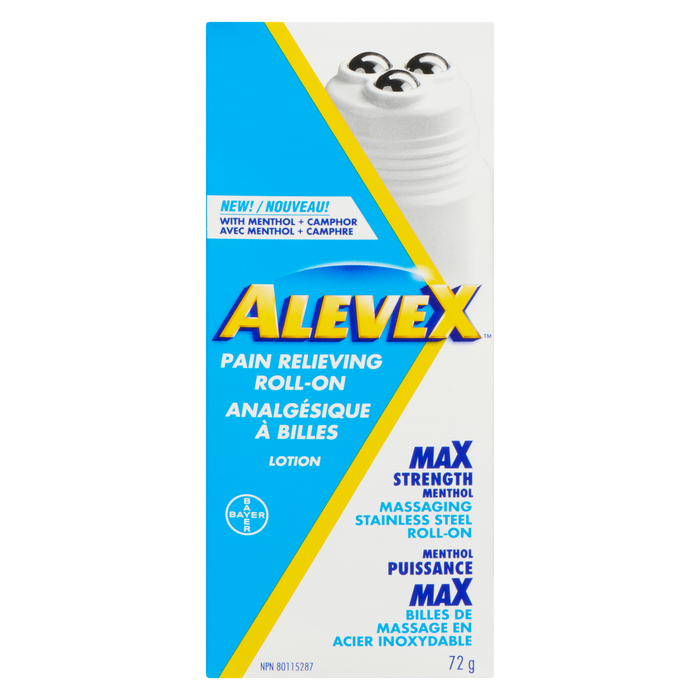 AleveX Pain Relieving Roll-On Lotion 72 g