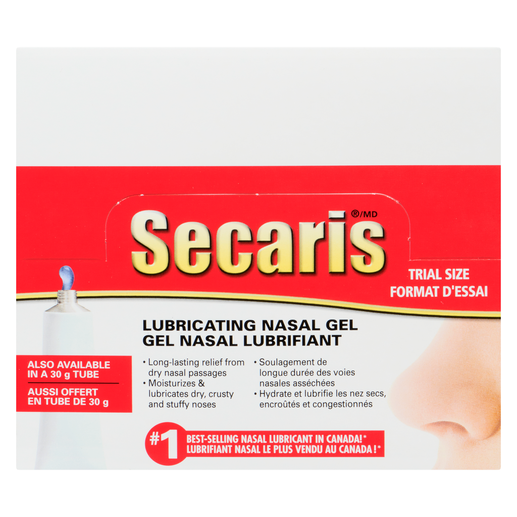 Secaris Lubricating Nasal Gel Trial Size 24 x 5 g  GreenShield Pharmacy  Health Store