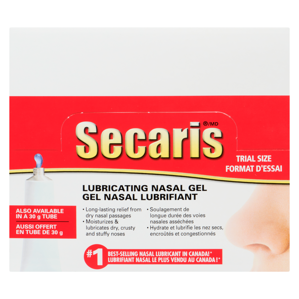 Secaris Lubricating Nasal Gel Trial Size 24 x 5 g  GreenShield Pharmacy  Health Store