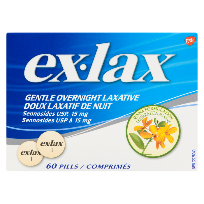 Ex-Lax Gentle Overnight Laxative 60 Pills