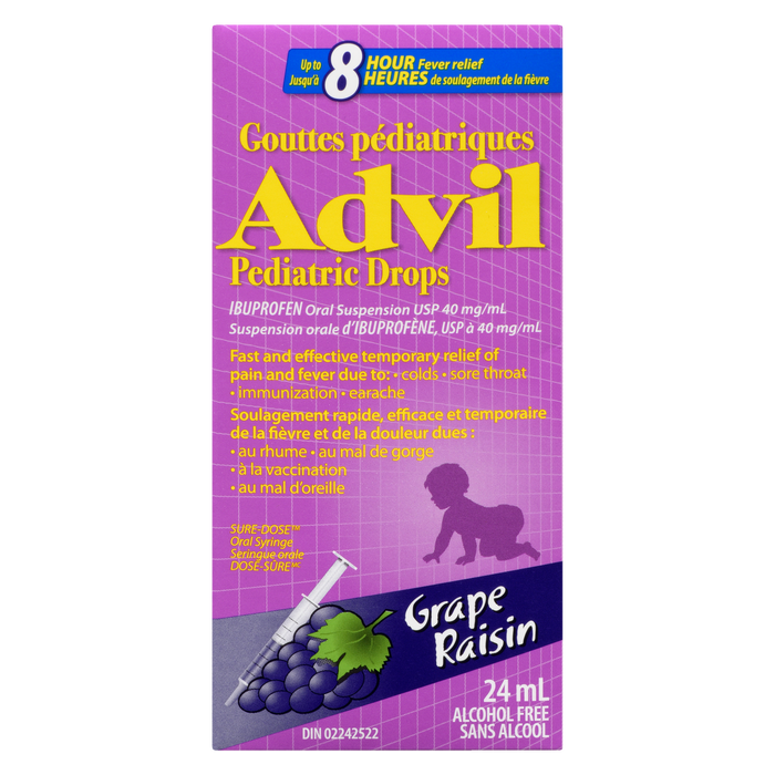 Gouttes pédiatriques Advil Raisin 24 ml