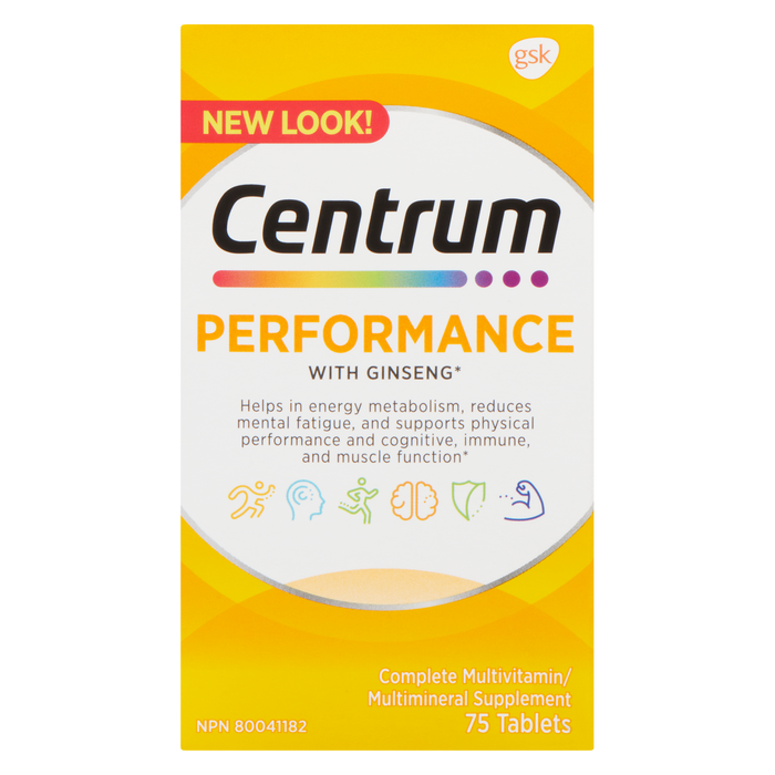 Centrum Complete Complément Multivitamines Multiminéraux Performance 75 Comprimés