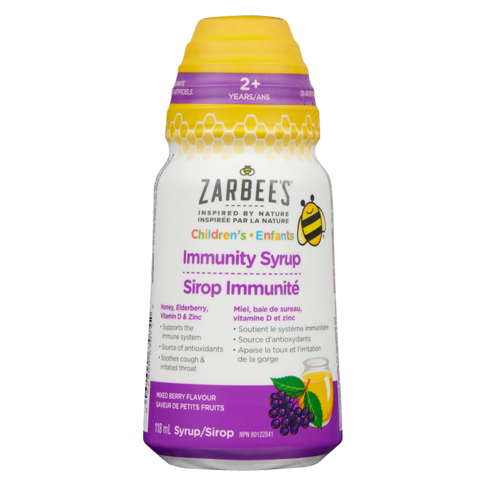 Zarbee's Children's Immunity Syrup Mixed Berry Flavour 2 + Years 118 ml