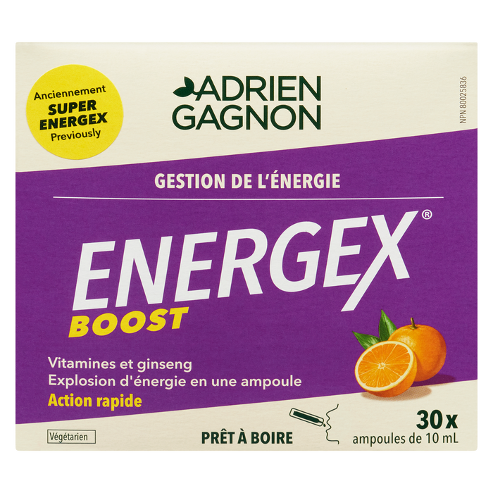 Adrien Gagnon Energex Boost Gestion de l'énergie 30 doses de 10 ml