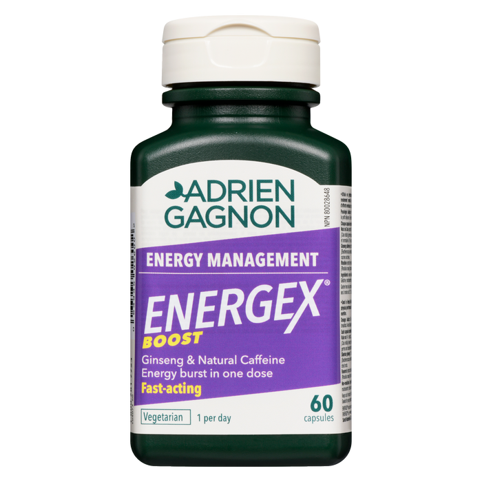 Adrien Gagnon Energex Boost Gestion de l'énergie 60 capsules