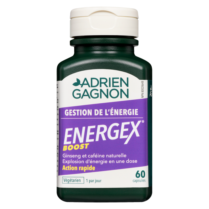 Adrien Gagnon Energex Boost Gestion de l'énergie 60 capsules