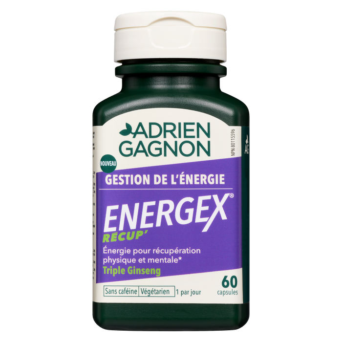 Adrien Gagnon Energex Recovery Gestion de l'énergie 60 capsules