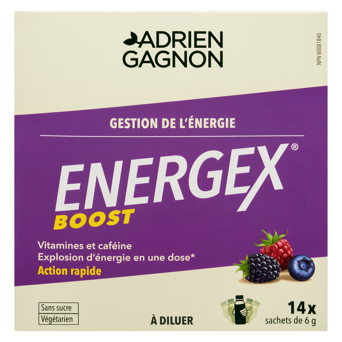 Adrien Gagnon Energex Boost Gestion de l'énergie 14 bâtonnets de 6 g