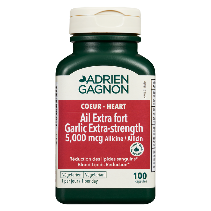 Adrien Gagnon Garlic Extra-Strength Allicin 5000 mcg 100 Capsules