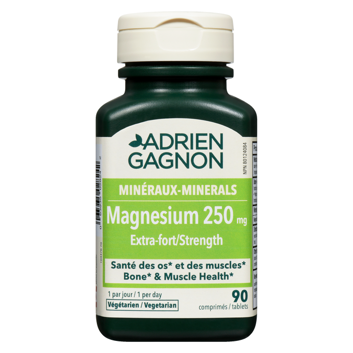 Adrien Gagnon Magnésium Extra-Fort 250 mg 90 Comprimés