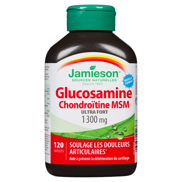 Jamieson Glucosamine Chondroitin MSM Ultra Strength 1,300 mg 120 Caplets