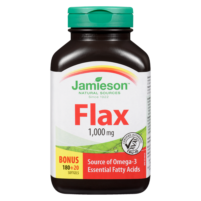 Jamieson Flax 1,000 mg 180 + 20 Softgels