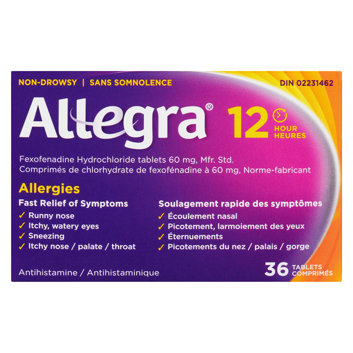 Allegra Allergies 12 Hour 36 Tablets