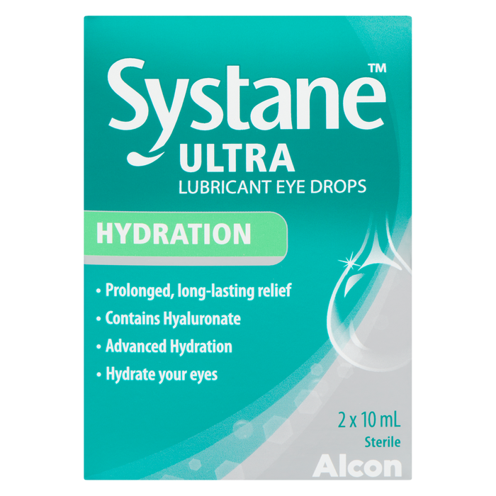 Systane Ultra Lubricant Eye Drops Hydration 2 x 10 ml