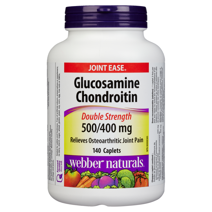 Webber Naturals Joint Ease Glucosamine Chondroïtine Double Force 500/400 mg 140 Comprimés