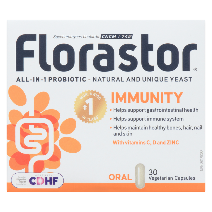 Florastor All-in-1 Probiotic Immunity 30 Vegetarian Capsules