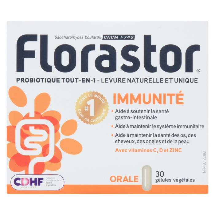 Florastor All-in-1 Probiotic Immunity 30 capsules végétariennes