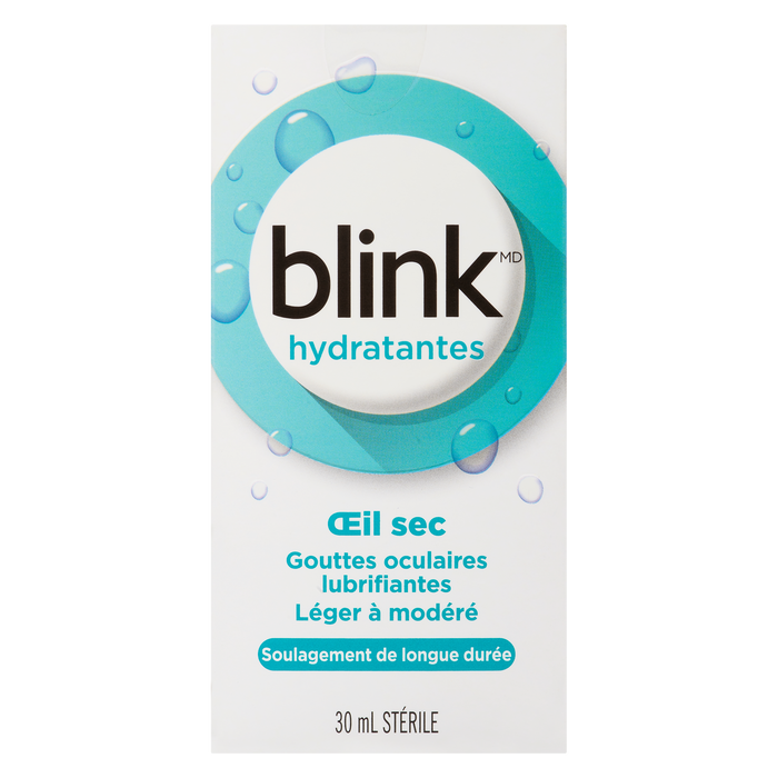 Collyre lubrifiant Blink pour yeux secs légers à modérés, stérile, 30 ml