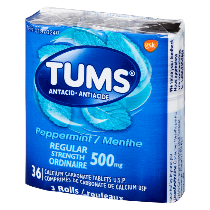 Tums Antiacide 500Mg Pmnt Reg 3S