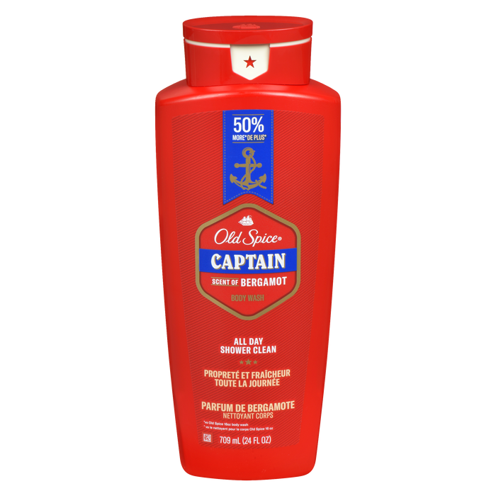 Old Spice Captain Body Wash Bergamot More