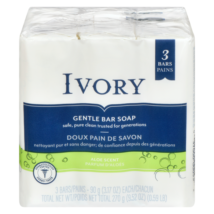 Barres de savon Ivory Aloe 3S