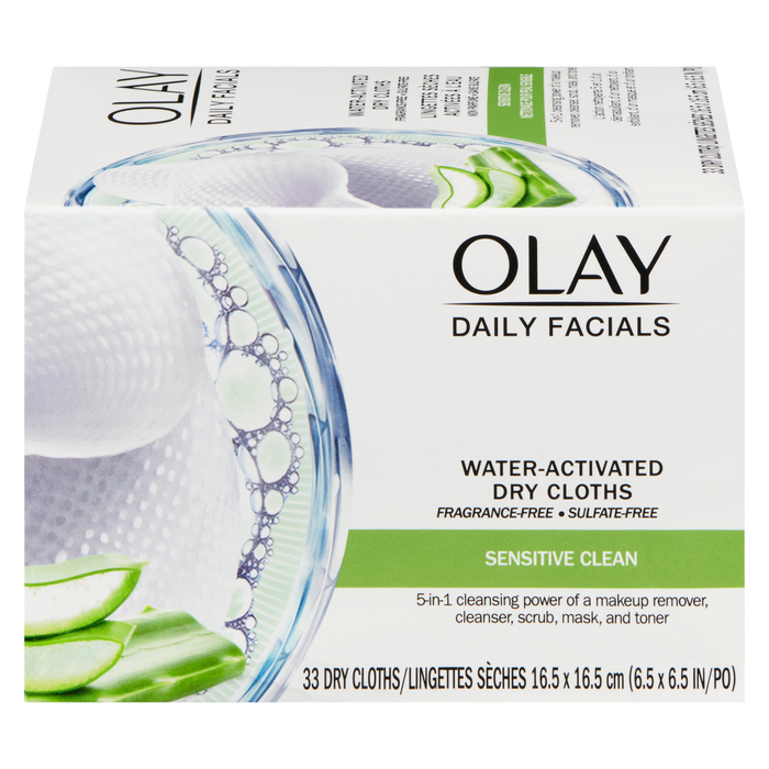 Lingettes Olay DF pour peaux sèches et sensibles