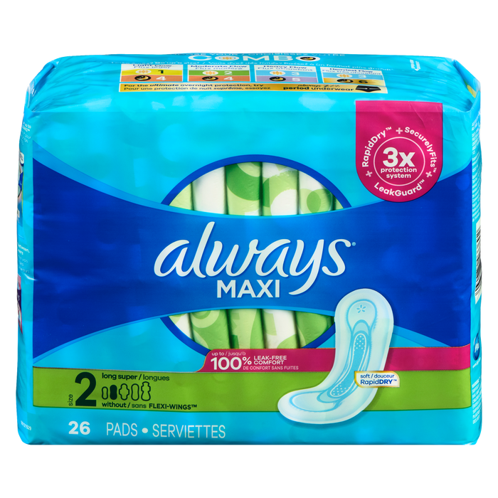 Always Maxi Pad Long Super