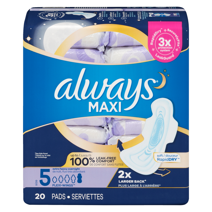 Always Maxi Pad Overnight Xhvy 5