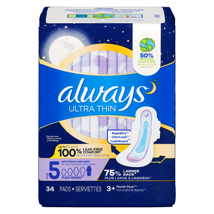 Always Ut Pad 5 Extra Hv toute la nuit