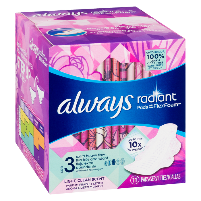 Serviettes Always Rad 3 X Flux abondant