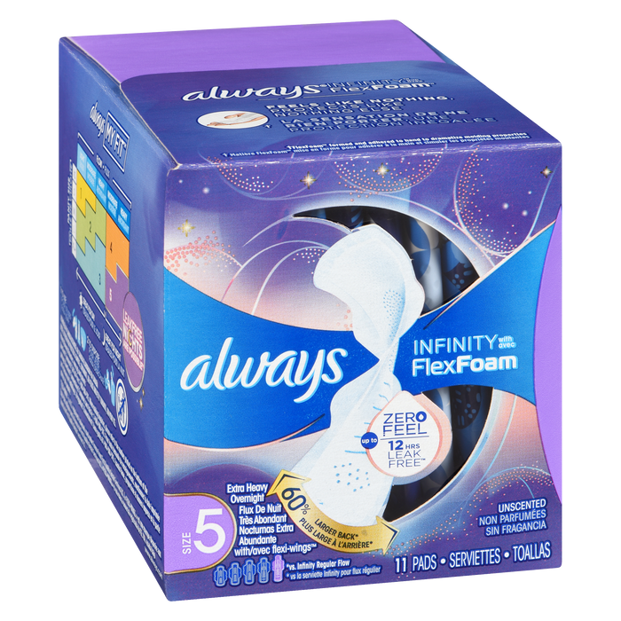 Serviettes hygiéniques Always Infinity Overnight 5