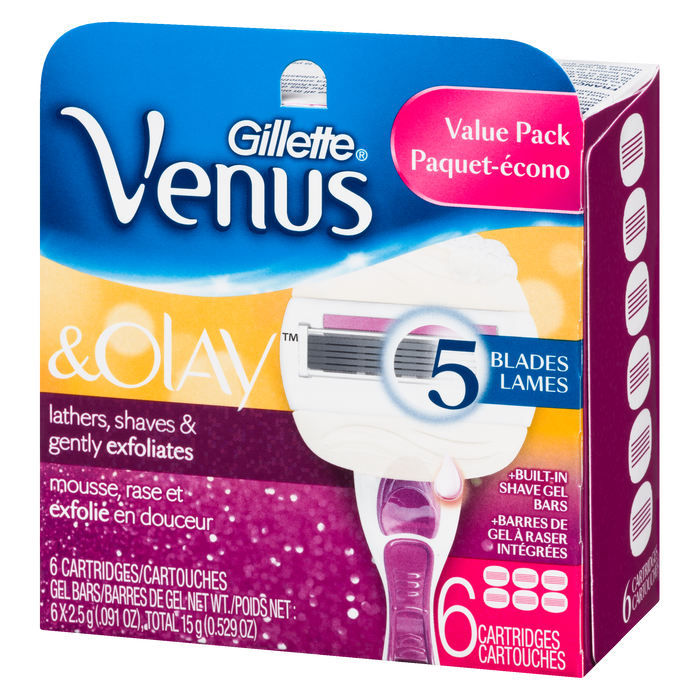 Venus Olay Crtrdg 5 Blade Vl Pck